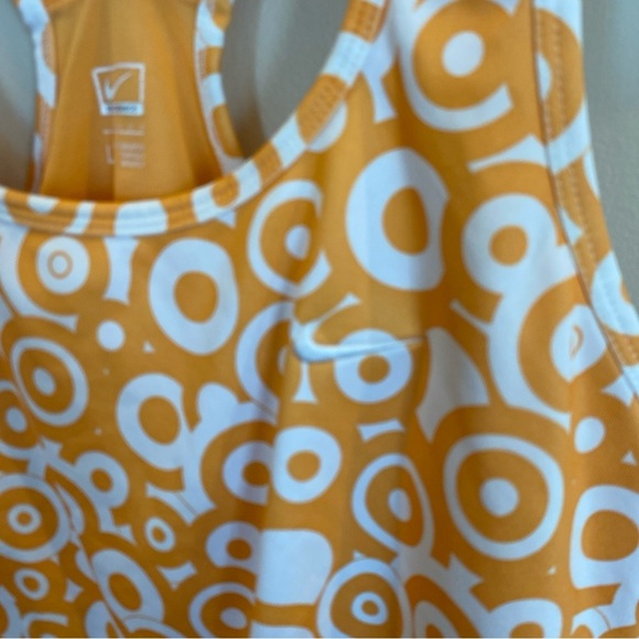 Nike Preformance Tennis Tank Top Racer Back Orange Womens Large Built In Bra - Picture 7 of 7